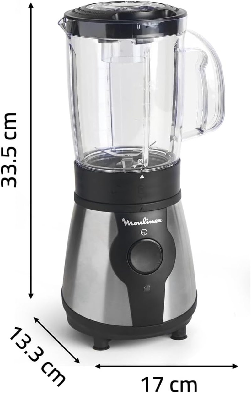 Moulinex Blend & Go 300W turmixgép 1,3L rozsdamentes acél + 750ml palack