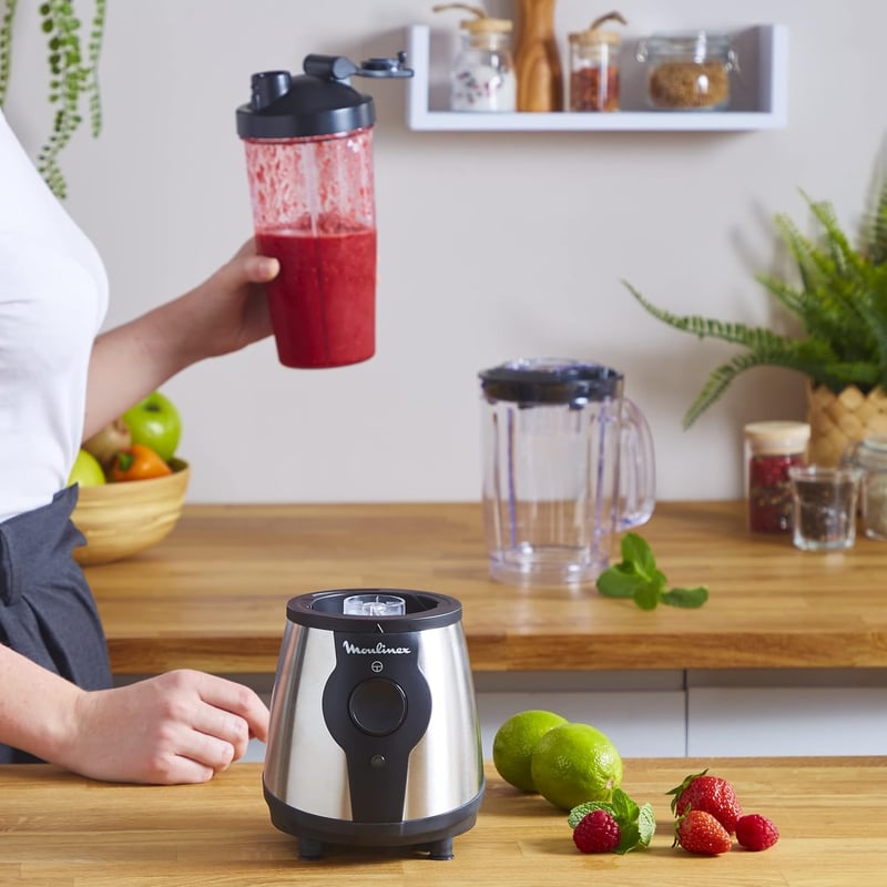 Moulinex Blend&Go LM1B1D 300W turmixgép 750ml kancsóval és hordozható palackkal