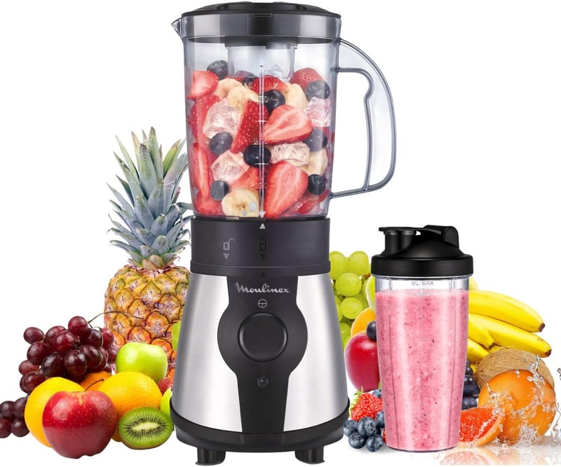 Moulinex Blend&Go LM1B1D 300W turmixgép 750ml kancsóval és hordozható palackkal
