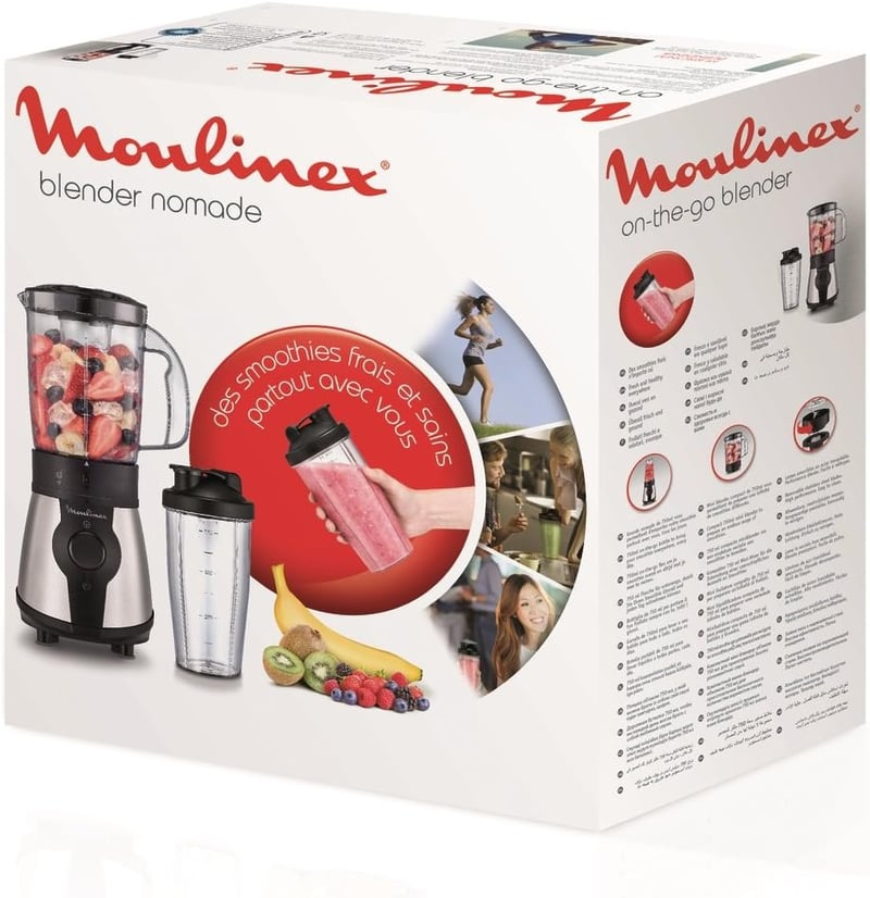 Moulinex Blend&Go LM1B1D 300W turmixgép 750ml kancsóval és hordozható palackkal