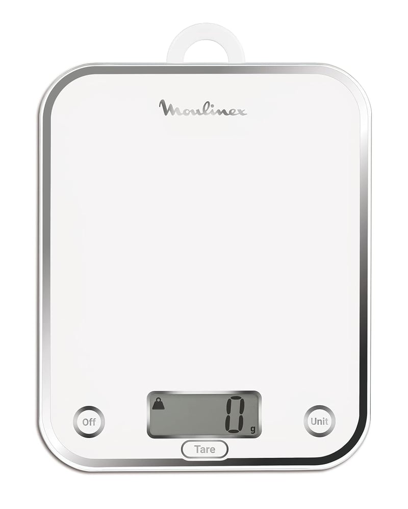 Moulinex BN5000 Optiss digitális konyhai mérleg, edzett üveg, folyadékmérés, fehér