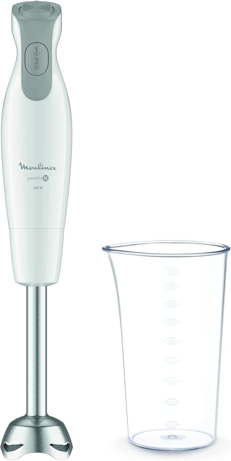 Moulinex Dailychef fehér kézi turmixgép 600W, 2 fokozat, rozsdamentes acél talp