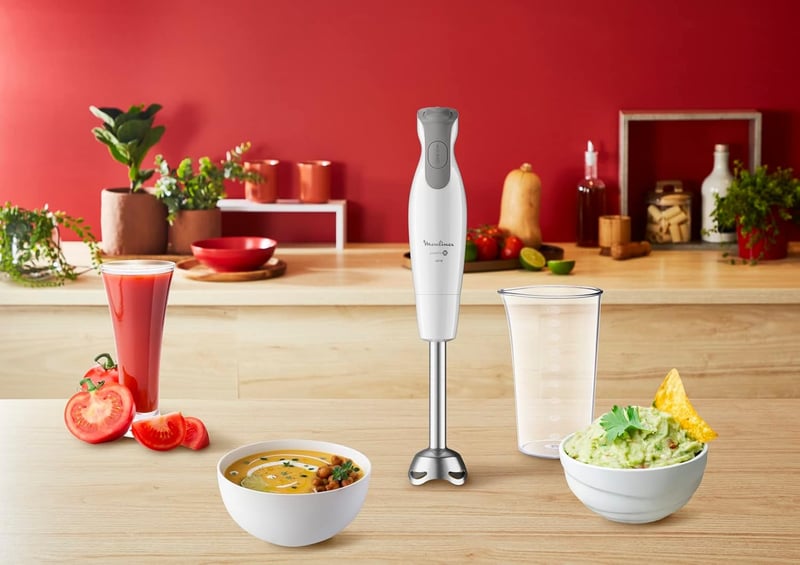 Moulinex Dailychef fehér kézi turmixgép 600W, 2 fokozat, rozsdamentes acél talp