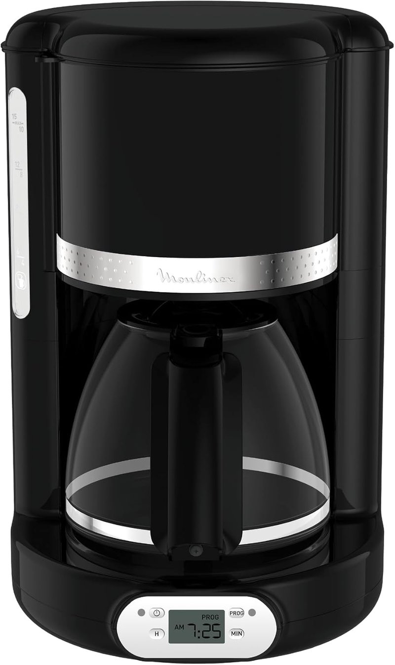 Moulinex FG380B10 Programozható Kávéfőző 1,25L Üveg Kancsó 24 Órás Időzítés