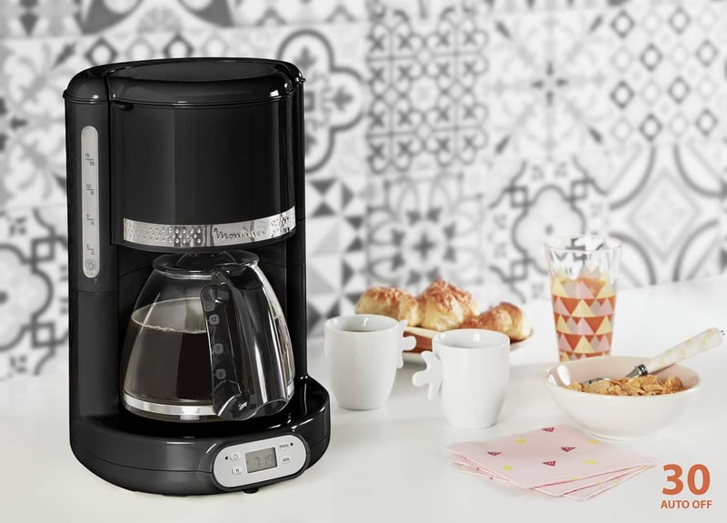 Moulinex FG380B10 Programozható Kávéfőző 1,25L Üveg Kancsó 24 Órás Időzítés