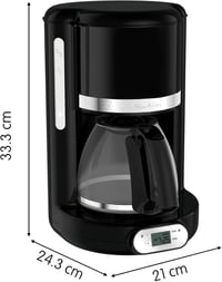 Moulinex FG380B10 Programozható Kávéfőző 1,25L Üveg Kancsó 24 Órás Időzítés 8