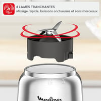 Moulinex Mix & Move 300W hordozható turmixgép 0,8L Tritan palackkal 6