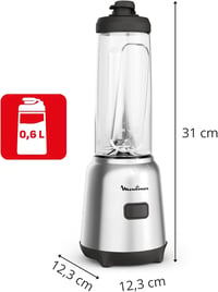 Moulinex Mix & Move 300W hordozható turmixgép 0,8L Tritan palackkal 3