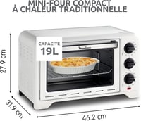 Mini pećnica Moulinex Optimo OX441110, 19 L - bijela 3