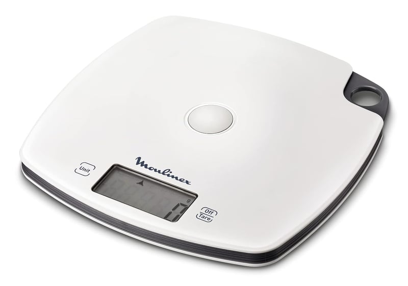 Moulinex Optiss BN1000 Digitális Konyhai Mérleg LCD Kijelzővel Folyadékméréshez Fehér