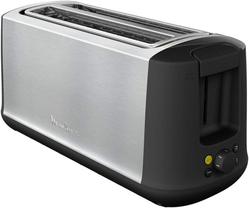 Moulinex Subito 4 kenyérpirító 2 részes hosszú nyílás 1700W rozsdamentes acél