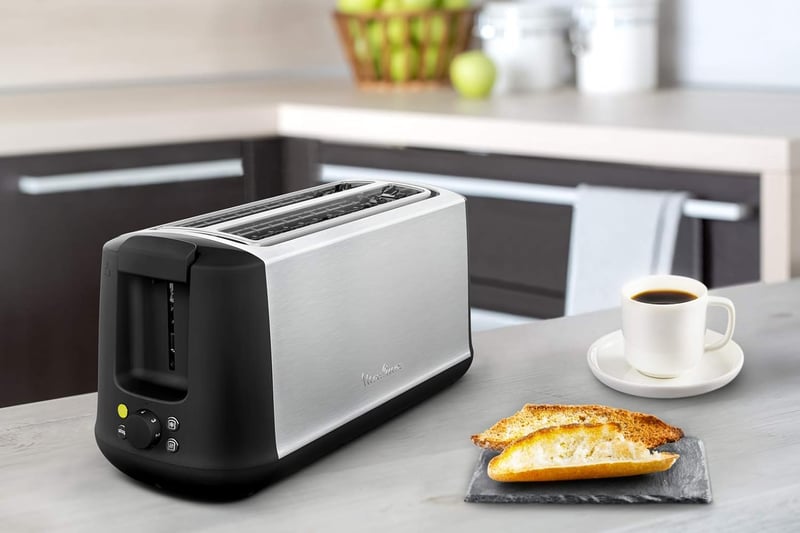Moulinex Subito 4 kenyérpirító 2 részes hosszú nyílás 1700W rozsdamentes acél