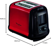 Moulinex Subito kenyérpirító rozsdamentes acél toaster 9