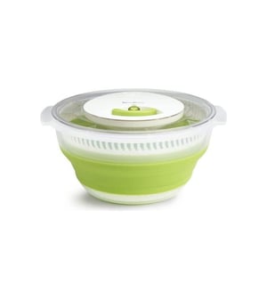 Centrifugă pentru salată Moulinex retractabilă 4 L - Verde, coș rotativ pentru uscarea salatei
