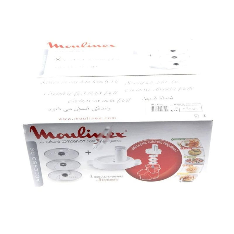 Accesoriu pentru feliat legume Moulinex XF383110 pentru robotul de bucătărie Companion – Alb