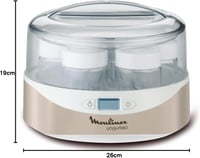 Moulinex Yogurteo joghurtkészítő 7 edénnyel champagne 8