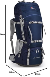 MOUNTAINTOP 70L Trekking Hátizsák Esővédővel Férfi Női Túrázáshoz Kempingezéshez 10