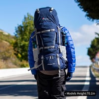 MOUNTAINTOP 70L Trekking Hátizsák Esővédővel Férfi Női Túrázáshoz Kempingezéshez 9