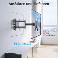 Nástenný držiak na TV MOUNTUP EU0030 pre 14-42 palcové LED, LCD a OLED televízory a monitory, otočný a sklopný o 180°, max. 20 kg, VESA 200x200 mm 3