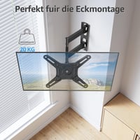 Nástenný držiak na TV MOUNTUP EU0030 pre 14-42 palcové LED, LCD a OLED televízory a monitory, otočný a sklopný o 180°, max. 20 kg, VESA 200x200 mm 6