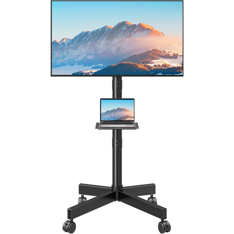 MOUNTUP EU1117B görgős TV állvány 23-65"-os tévékhez, max 35 kg, VESA 400x400 mm