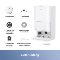 Mova E30 Ultra robotporszívó felmosó funkcióval, automatikus ürítéssel és felmosó öntisztítással, 7000 Pa, 10,5 mm felmosó emelés, Robo Swin 9