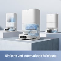 Mova E30 Ultra robotporszívó felmosó funkcióval, automatikus ürítéssel és felmosó öntisztítással, 7000 Pa, 10,5 mm felmosó emelés, Robo Swin 4