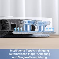 Robotický vysávač Mova E40 Ultra s funkciou mopovania, 19 000 Pa, automatické vyprázdňovanie, mopovacia hlavica MaxiReach, 80 ml nádržka na vodu, stanica typu všetko v jednom, 8