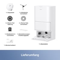 Robotický vysávač Mova E40 Ultra s funkciou mopovania, 19 000 Pa, automatické vyprázdňovanie, mopovacia hlavica MaxiReach, 80 ml nádržka na vodu, stanica typu všetko v jednom, 10
