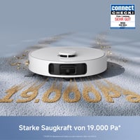 Robotický vysávač Mova E40 Ultra s funkciou mopovania, 19 000 Pa, automatické vyprázdňovanie, mopovacia hlavica MaxiReach, 80 ml nádržka na vodu, stanica typu všetko v jednom, 2