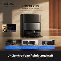 Robotický vysávač MOVA P70 Pro Ultra so sacím výkonom 30 000 Pa, v čiernej farbe 2