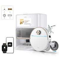 Robot aspirator Mova V70 Ultra Complete X, perie laterală dublă extensibilă și mop MaxiReachX, putere de aspirare 40.000 Pa, presiune 15N, 300 RPM, înălțime 9 cm 1