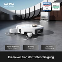 Robot aspirator Mova V70 Ultra Complete X, perie laterală dublă extensibilă și mop MaxiReachX, putere de aspirare 40.000 Pa, presiune 15N, 300 RPM, înălțime 9 cm 2