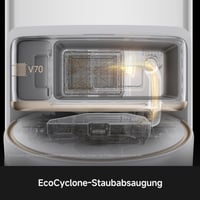 Robot aspirator Mova V70 Ultra Complete X, perie laterală dublă extensibilă și mop MaxiReachX, putere de aspirare 40.000 Pa, presiune 15N, 300 RPM, înălțime 9 cm 6