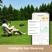 Robotická kosačka MOVA ViAX 250 bez obvodového drôtu, plocha 250 m², mapovanie pomocou AI, dráhy v tvare U, vyhýbanie sa prekážkam Dual Vision, lepšie kosenie okrajov 6