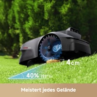 Robotická kosačka MOVA ViAX 250 bez obvodového drôtu, plocha 250 m², mapovanie pomocou AI, dráhy v tvare U, vyhýbanie sa prekážkam Dual Vision, lepšie kosenie okrajov 4