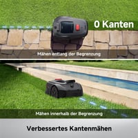Robotska kosilica Mova ViAX 500 bez granične žice, za površine do 600 m², 360° LiDAR i Dual AI Vision, inteligentno izbjegavanje prepreka, košnja uz rubove, aplikacija 6