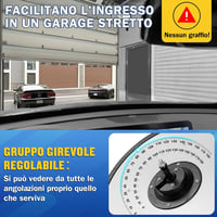 Oglindă rutieră convexă din acril Moveland de 15 inchi, oglindă reglabilă cu unghi larg pentru alee și garaj, 160 de grade, pentru interior și exterior 5