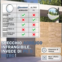 Oglindă rutieră convexă din acril Moveland de 15 inchi, oglindă reglabilă cu unghi larg pentru alee și garaj, 160 de grade, pentru interior și exterior 4