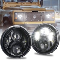 MOVOTOR 7 Inch LED Fényszóró Fehér 7200 lm Jeep Wrangler Defender Nappali Menetfény 1