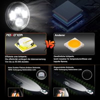 MOVOTOR 7 Inch LED Fényszóró Fehér 7200 lm Jeep Wrangler Defender Nappali Menetfény 3