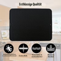 Silikónová podložka pod horúce hrnce a panvice Movstriker, 40x30 cm, čierna, 2 ks, veľká žiaruvzdorná podložka na ochranu kuchynskej pracovnej dosky 5