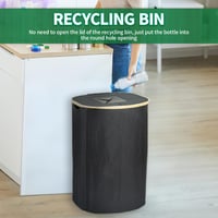 MOWETOO 110l kôš na zálohované fľaše s vekom a 2 odnímateľnými taškami na prenášanie, čierny, veľkokapacitný kontajner na prázdne fľaše a sklenený odpad 7