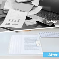 MOWETOO A4 irattartó dokumentummappa, áttetsző, vízálló, lyukas szél - 22 db 7