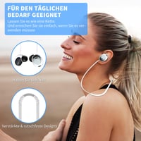 Silikónový remienok proti strate MOWYEOK pre slúchadlá Google Pixel Buds Pro, športový nákrčník na behanie a fitness, biely 4