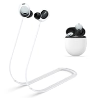 Silikónový remienok proti strate MOWYEOK pre slúchadlá Google Pixel Buds Pro, športový nákrčník na behanie a fitness, biely 1