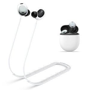 MOWYEOK Silikonska vezica protiv gubitka za slušalice Google Pixel Buds Pro, sportska traka za vrat za trčanje i fitness, bijela