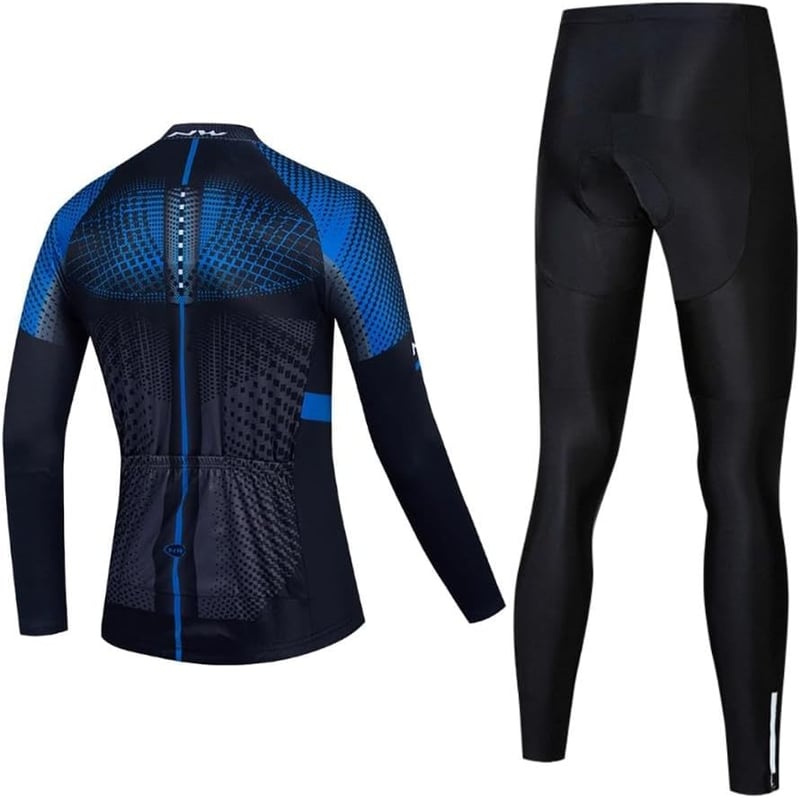 Moxilyn Férfi Kerékpáros Dres Hosszú Ujjú + Rövidnadrág 20D Gel Üléspárnával - XXL, 9