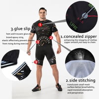 Moxilyn férfi kerékpáros ruházat szett hosszú ujjú MTB nadrág 20D párnázott - XL, 4 7