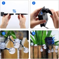 Moxled Napelemes Tündérfények Kerthez 11m 60 LED Vízálló 8 Mód 9